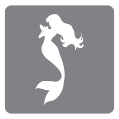 mermaid icon on a gray background
