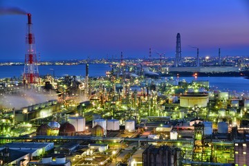 四日市ポートタワーからの夜景