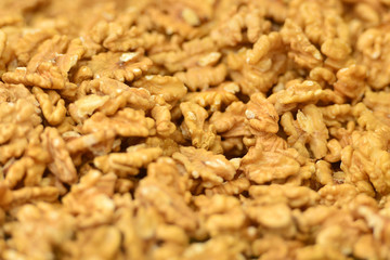 Dried walnuts background