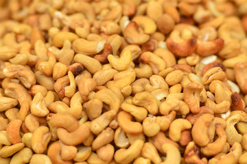 Roasted peanuts background