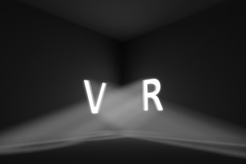 Fototapeta na wymiar VR rays volume light concept 3d illustration
