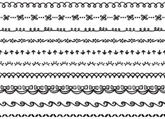 Illustrated seamless borders