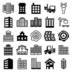 Set of 25 distribution filled and outline icons