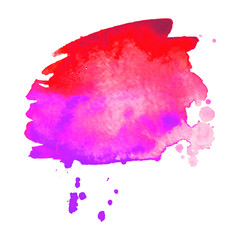Abstract isolated colorful vector watercolor stain. Grunge element for paper design. Vector illustration