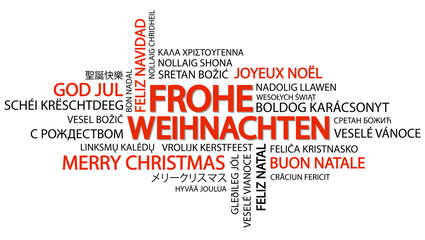 Obraz premium Word cloud Merry Christmas (in German)