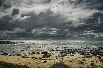 The south coast of Australia between the Indian Ocean and the Pacific Ocean