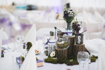 Wedding decoration with flowers