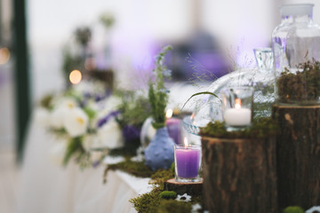 Wedding decoration with flowers