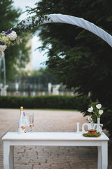 Wedding decoration with flowers