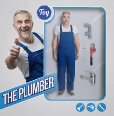 Realistic plumber doll
