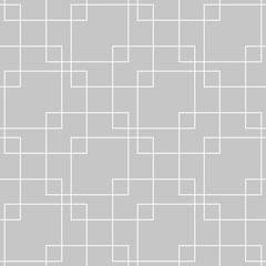 Gray and white geometric seamless pattern