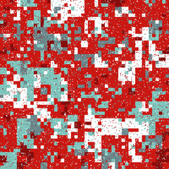 Fototapeta premium Christmas Pixel Pattern