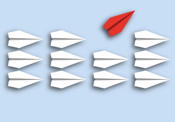 origami - concept - idée - rebelle - révolte - symbole - avion de papier - opposé - révolution