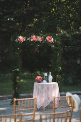 Wedding decoration with flowers