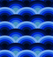 Blue waves abstract pattern