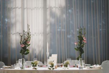 Wedding decoration with flowers
