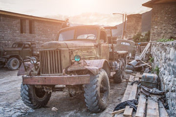 Obraz premium Old sovet Truck in Mestia