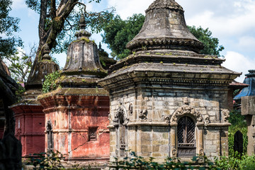 Fototapeta na wymiar Pashupatinath temple complex in Kathmandu, Nepal