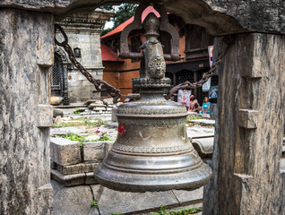 Fototapeta premium Traditionak hindu bell at Pashupatinath temple in Kathmandu, Nepal