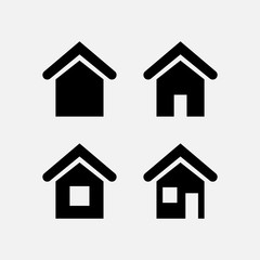 House icons set isolated on white background