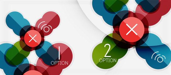 Paper geometric circle banner template