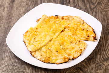 Naan with cheese and garlic