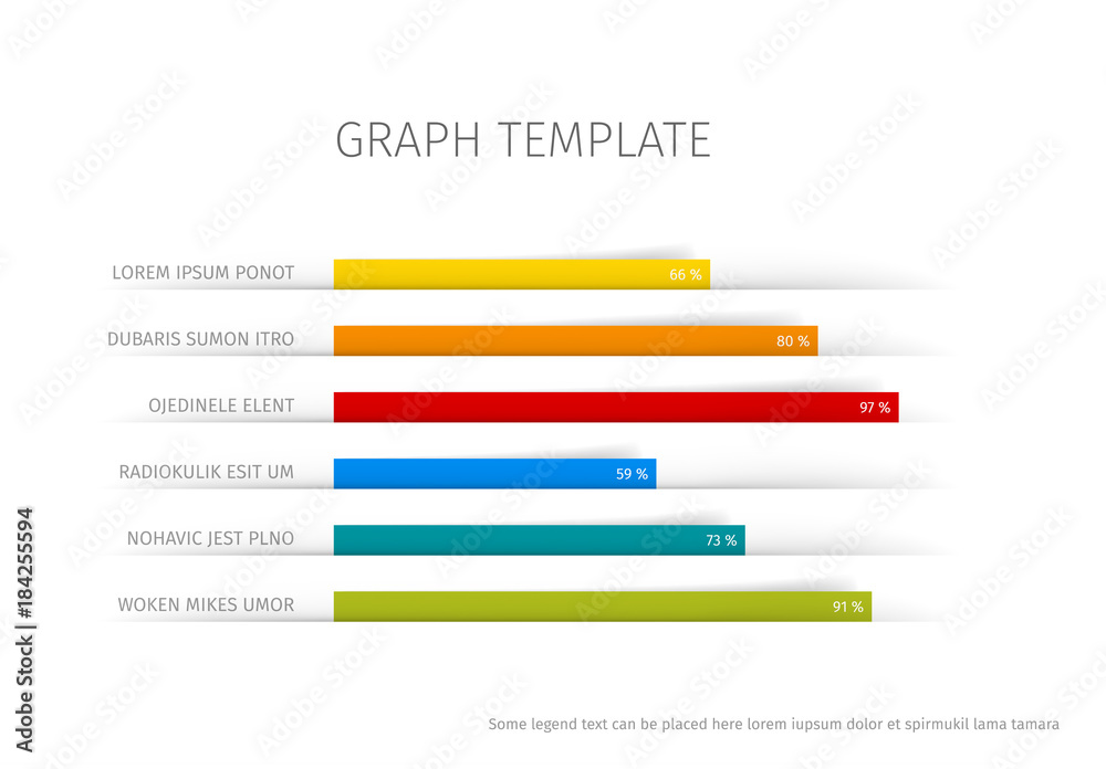 Poster vector column horizontal graph template