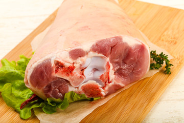 Raw pork knee