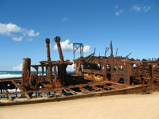 rusty war vessel