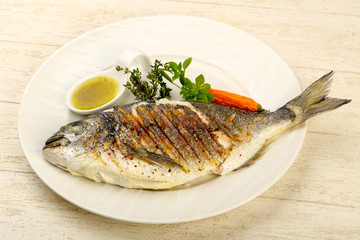 Grilled dorado fish