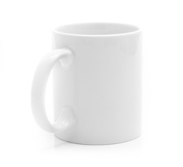 White cup isolated on a white background