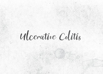 Ulcerative Colitis Concept Painted Ink Word and Theme