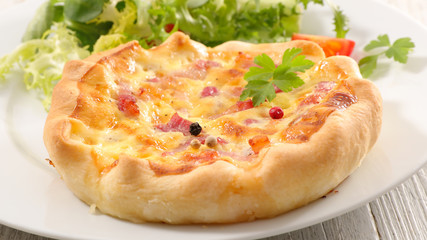 quiche and salad