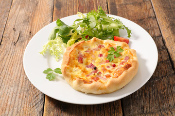 quiche and salad