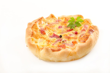 quiche isolated on white background