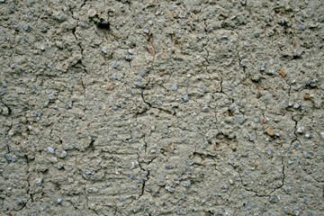 The texture of clay soil after rain