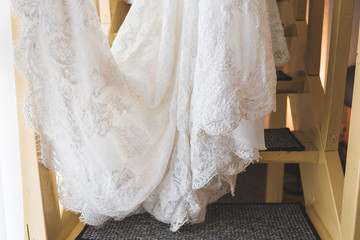 Fototapeta na wymiar White wedding dress
