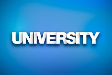 University Theme Word Art on Colorful Background