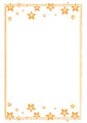 hangemalter Rahmen gold mit Sternen Weihnachten