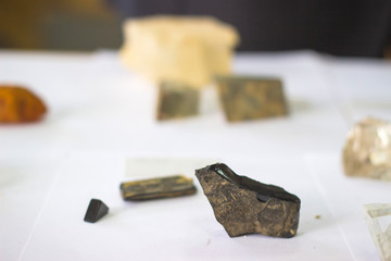 dirty topaz nestled in bedrock found in Ukraine