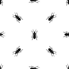 Beetle bug pattern seamless black