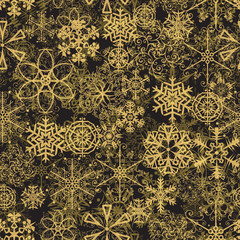 Christmas retro seamless pattern. Vector background for wrapping paper or greeting cards