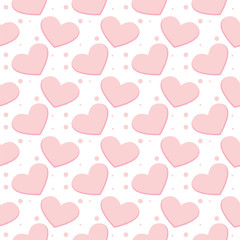 Seamless pattern with heart-shaped ,valentines vector illustration