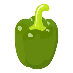 Green pepper icon, isometric 3d style