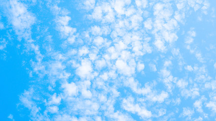 bright  blue sky with  white clouds  nature background