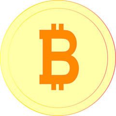 bitcoin symbol flat design vector
