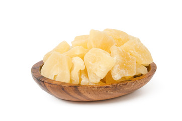 Trockenobst, Ananas, Holzschälchen
