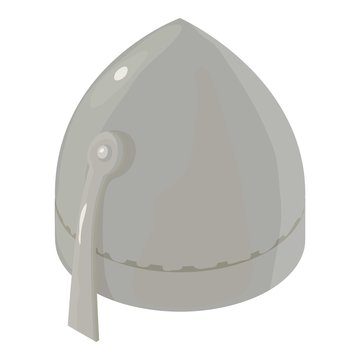 Helmet knight warrior icon, isometric 3d style