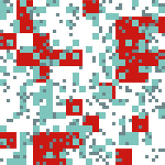 Knitted Christmas Abstract Square Pattern