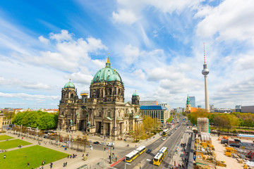 Berlin aerial view with cathedral and tv tower © william87